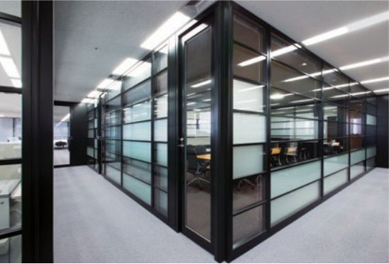 MUP组合式办公隔断提升面板，玻璃，门的纹理和颜色